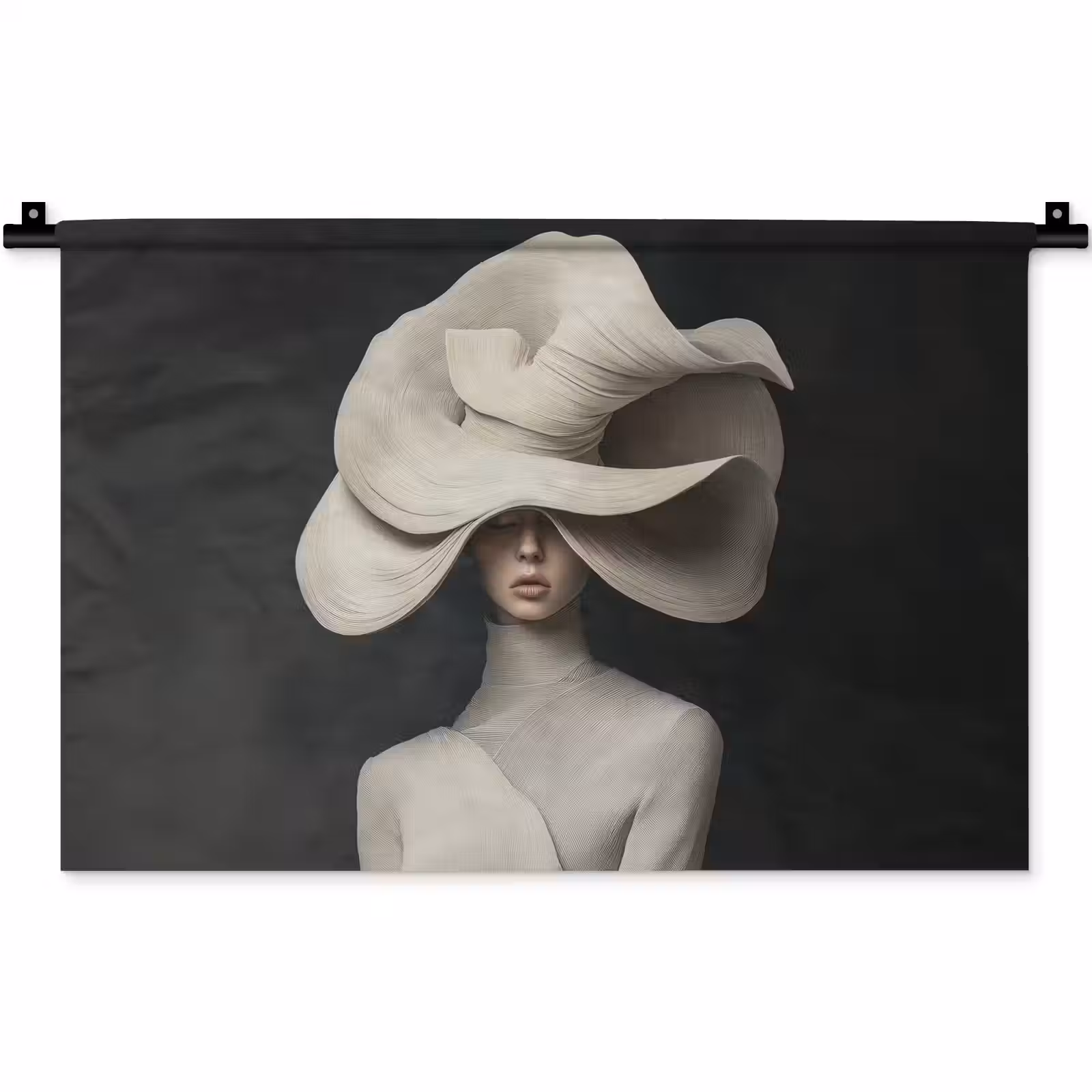 Wandkleed - Modern - Vrouw - Hoed — 1