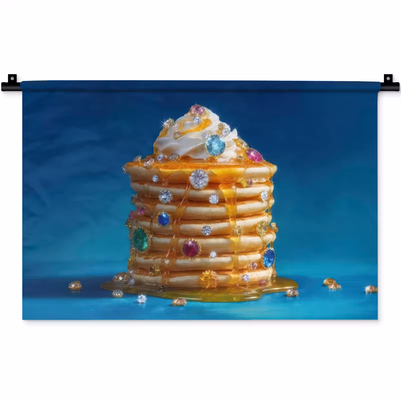 Wandkleed - Pannenkoeken - Steentjes - Glitter - Slagroom — 1