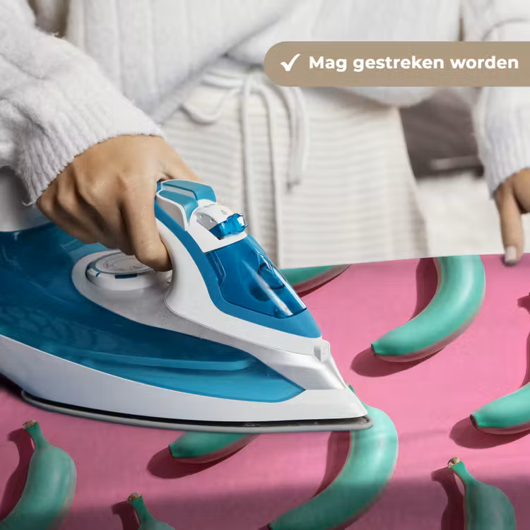 Wandkleed - Bananen - Patroon - Blauw - Roze — 6