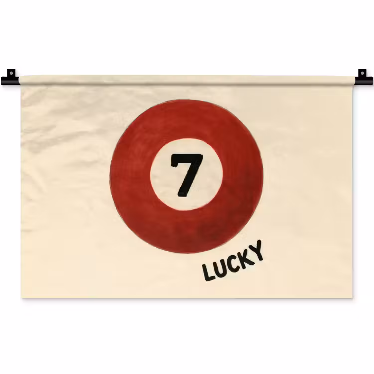 Wandkleed - Cirkel - Zeven - Lucky - Rood — 1