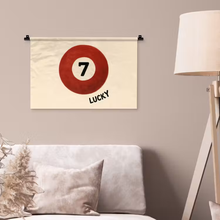 Wandkleed - Cirkel - Zeven - Lucky - Rood — 2
