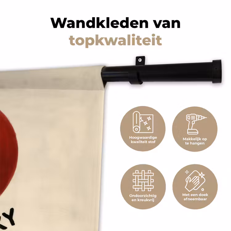 Wandkleed - Cirkel - Zeven - Lucky - Rood — 3