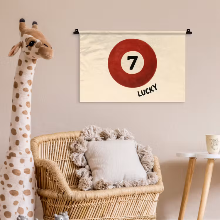 Wandkleed - Cirkel - Zeven - Lucky - Rood — 5