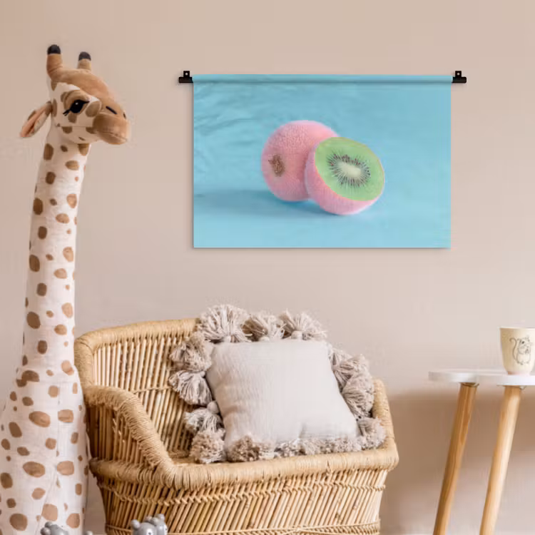 Wandkleed - Kiwi - Blauw - Surrealistisch — 5