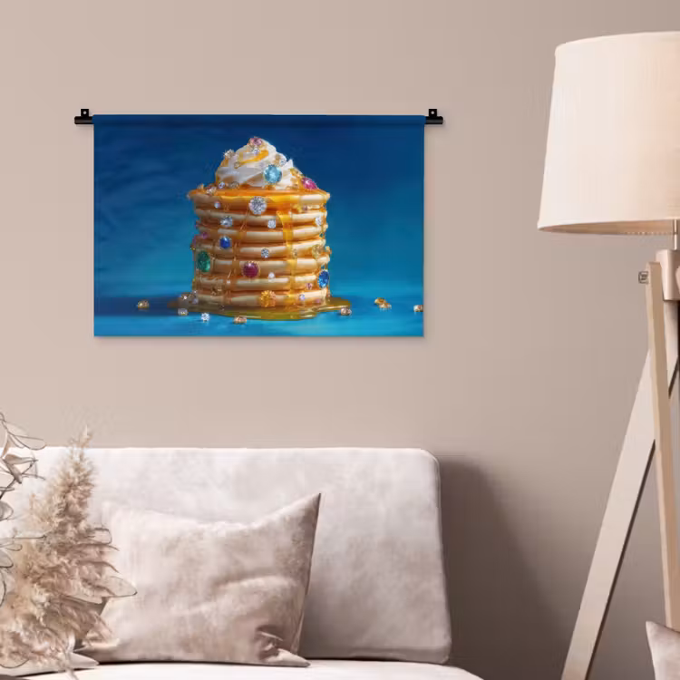 Wandkleed - Pannenkoeken - Steentjes - Glitter - Slagroom — 2