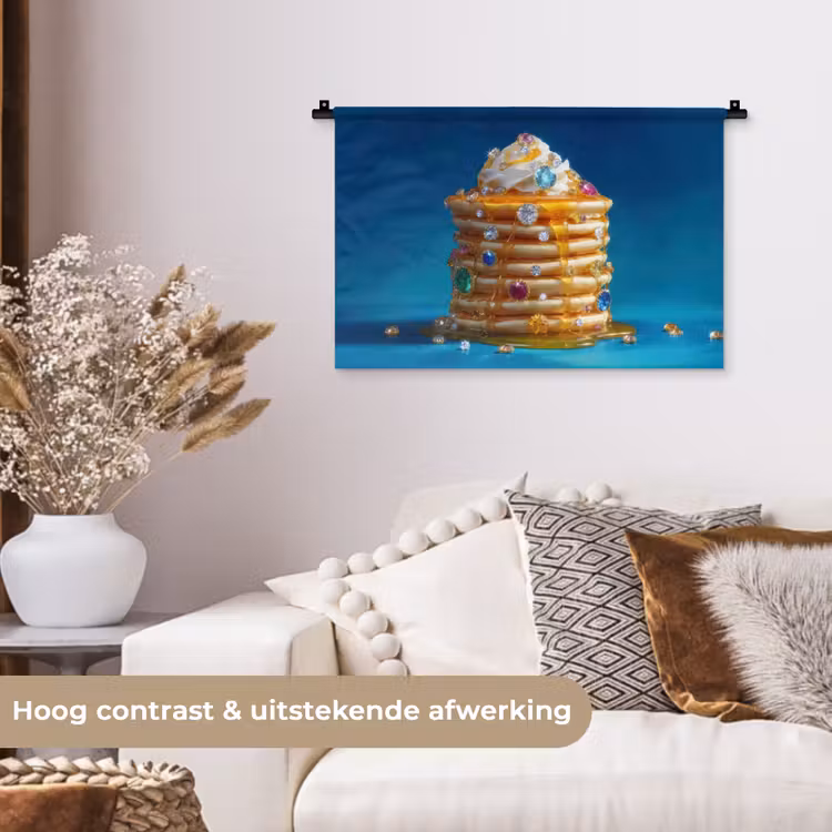 Wandkleed - Pannenkoeken - Steentjes - Glitter - Slagroom — 4