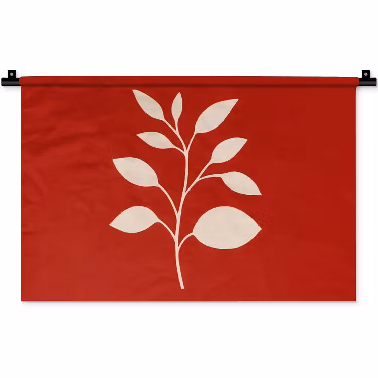 Wandkleed - Silhouet - Bladeren - Tak — 1