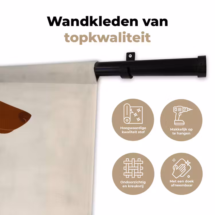 Wandkleed - Silhouet - Hond - Trui - Rood — 3