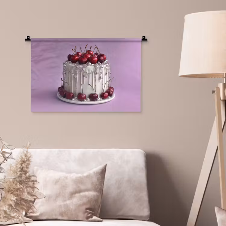 Wandkleed - Taart - Kersen - Juwelen - Rood — 2