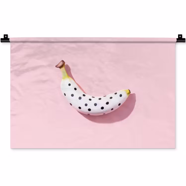 Wandkleed - Banaan - Stippen - roze — 1