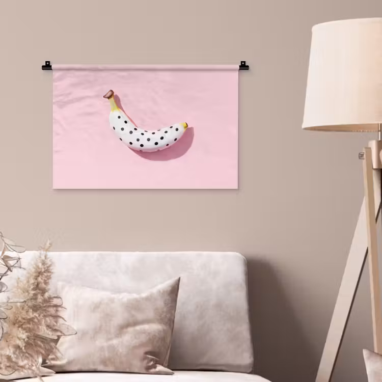 Wandkleed - Banaan - Stippen - roze — 2