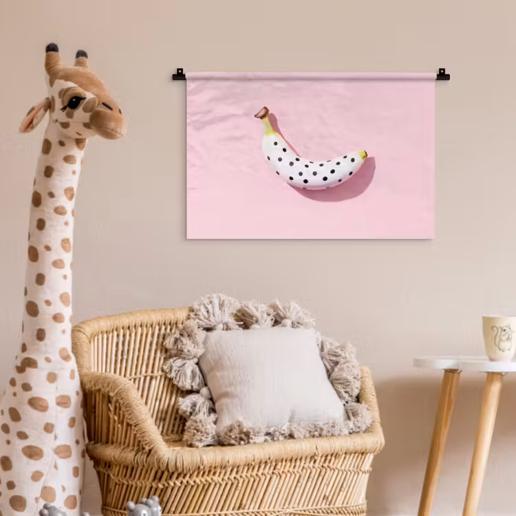 Wandkleed - Banaan - Stippen - roze — 5