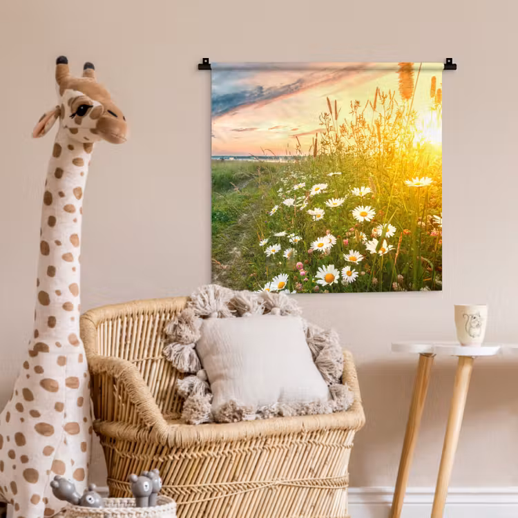 Wandkleed - Bloemen - Madelief - Natuur - Zon - Horizon — 6