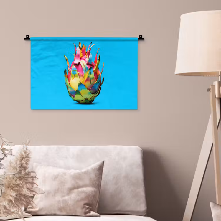 Wandkleed - Drakenfruit - Blauw - Levendig — 2