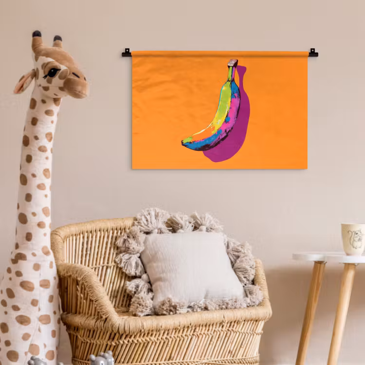 Wandkleed - Felle kleuren - Banaan - popart — 5