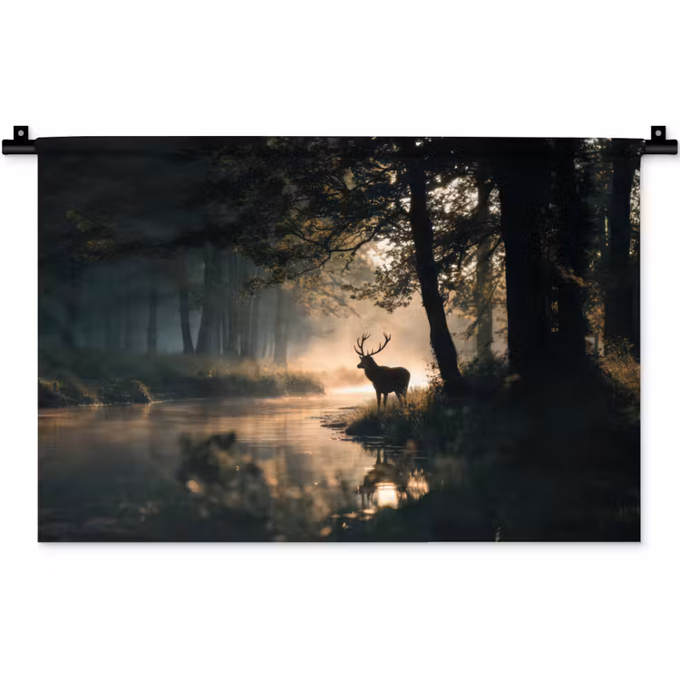 Wandkleed - Hert - Bosbeek - Mystiek — 1