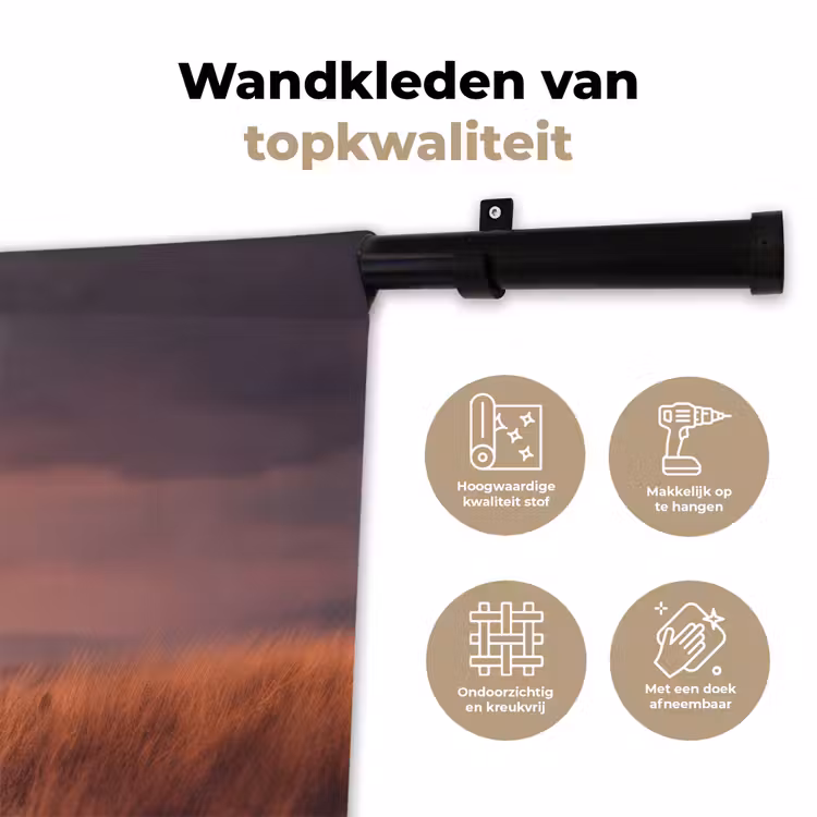 Wandkleed - Paard - Wolken - Open veld — 3
