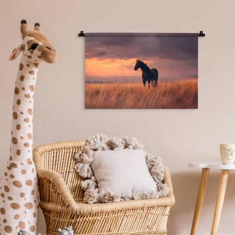 Wandkleed - Paard - Wolken - Open veld — 5