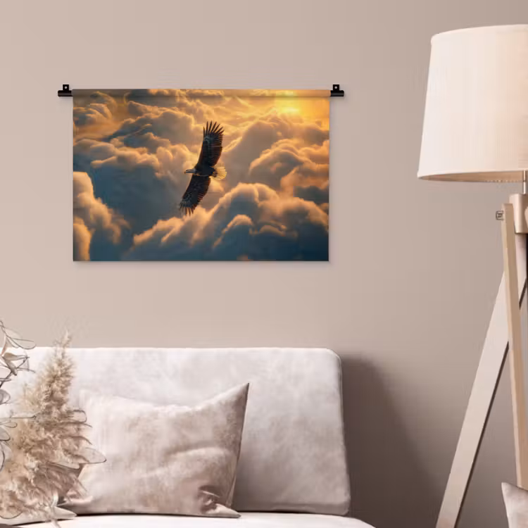 Wandkleed - Adelaar - Wolken - Zon — 2