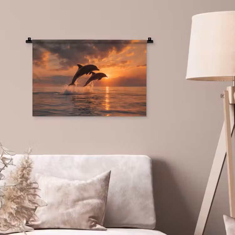 Wandkleed - Dolfijnen - Zee - Realistisch — 2