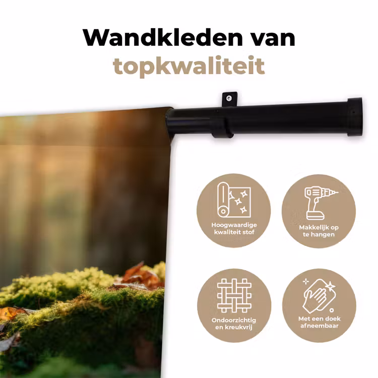Wandkleed - Eekhoorn - Nootje - Gras — 3