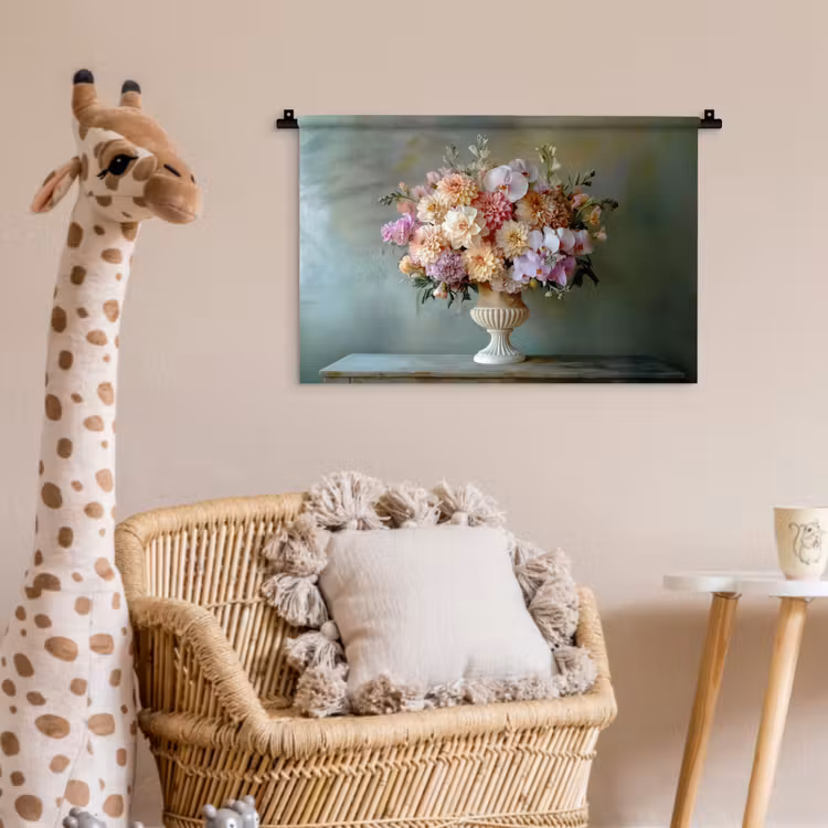 Wandkleed - Orchidee - Boeket - Vaas - Bloemen — 5