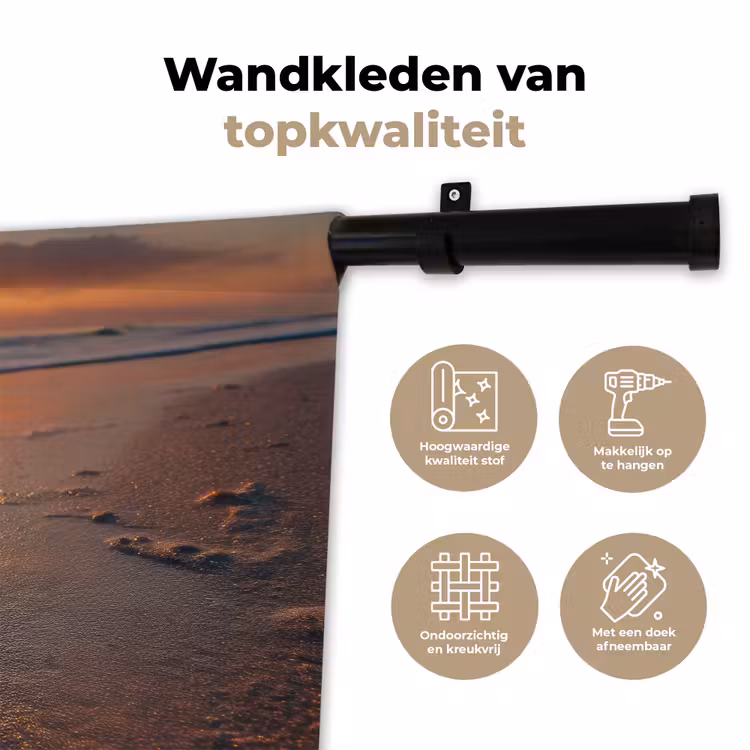 Wandkleed - Schildpad - strand - Zonsondergang — 3