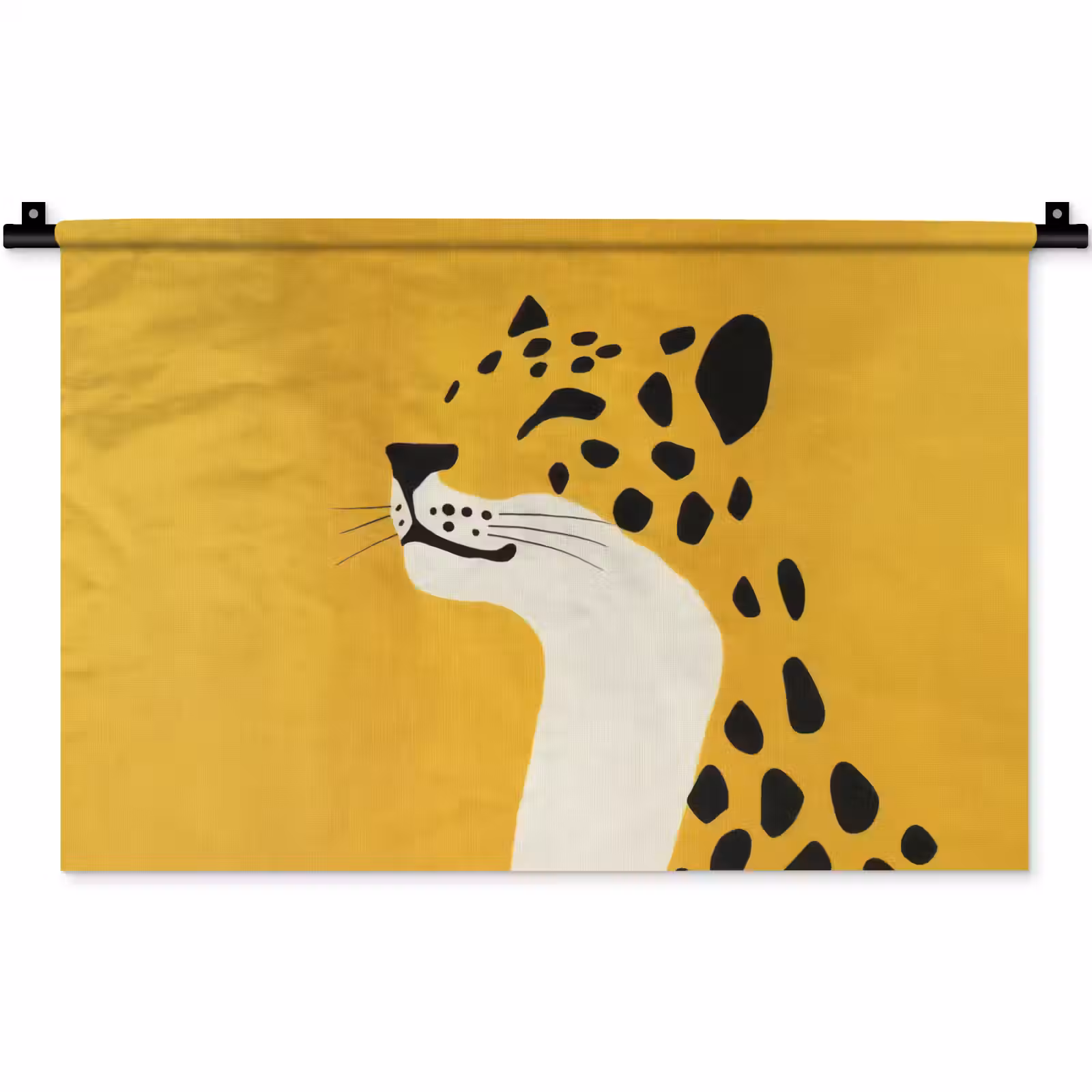 Wandkleed - Cheetah - Illustratie - Geel — 1