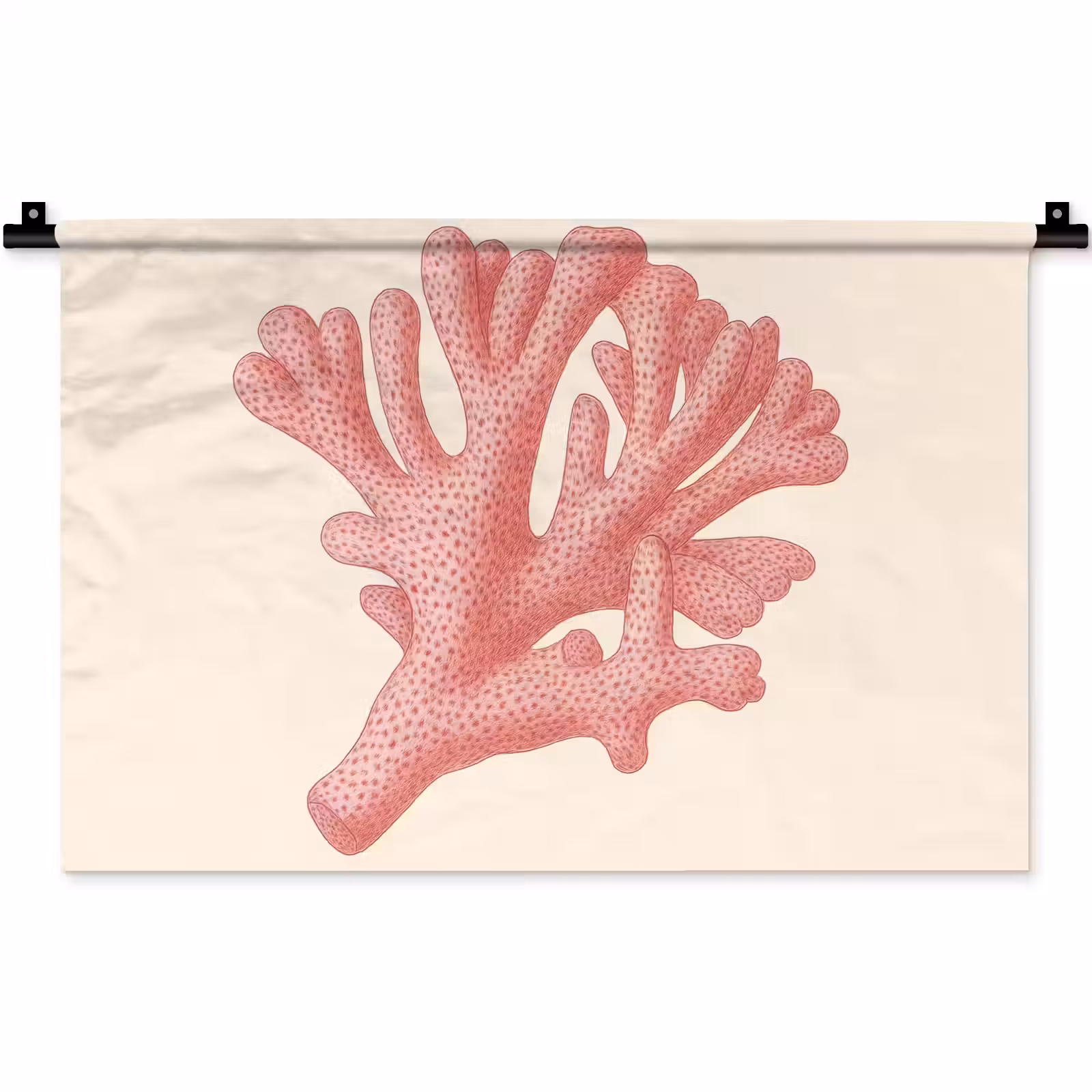 Wandkleed - Koraal - Stipjes - Roze — 1