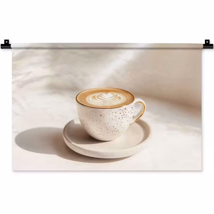 Wandkleed - Cappuccino - Schuim - Schotel - Beige — 1