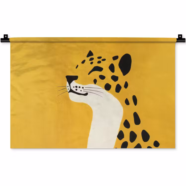 Wandkleed - Cheetah - Illustratie - Geel — 1