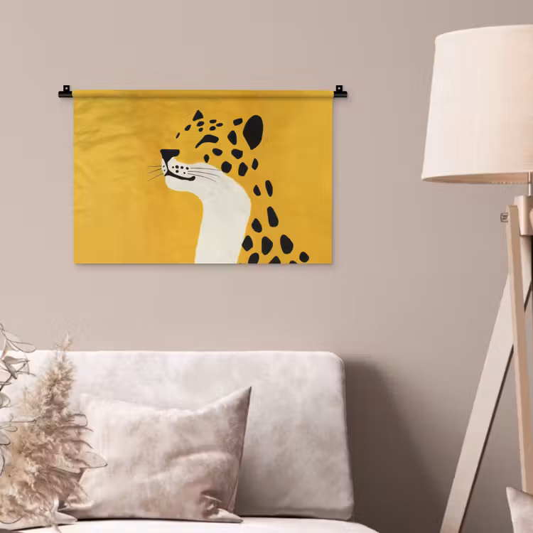 Wandkleed - Cheetah - Illustratie - Geel — 2