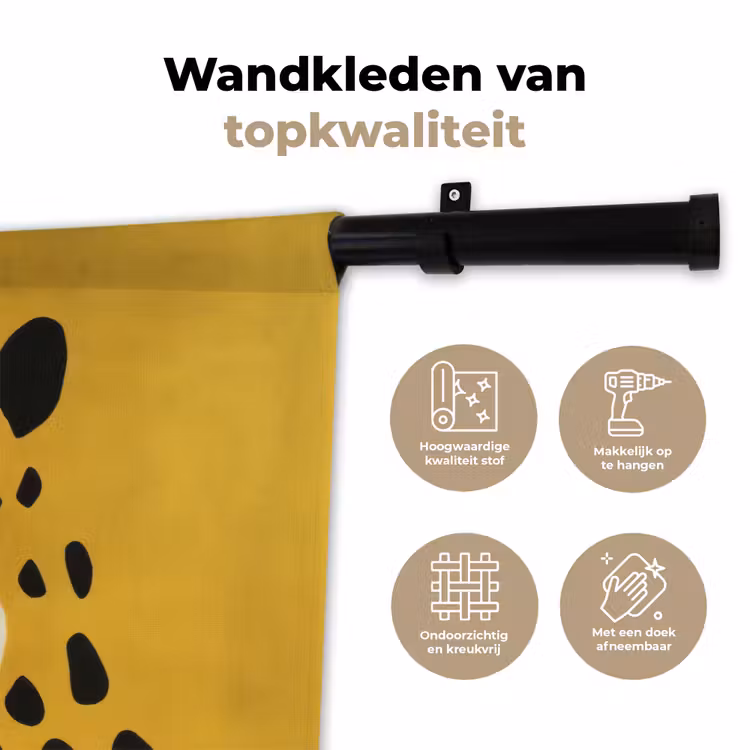 Wandkleed - Cheetah - Illustratie - Geel — 3