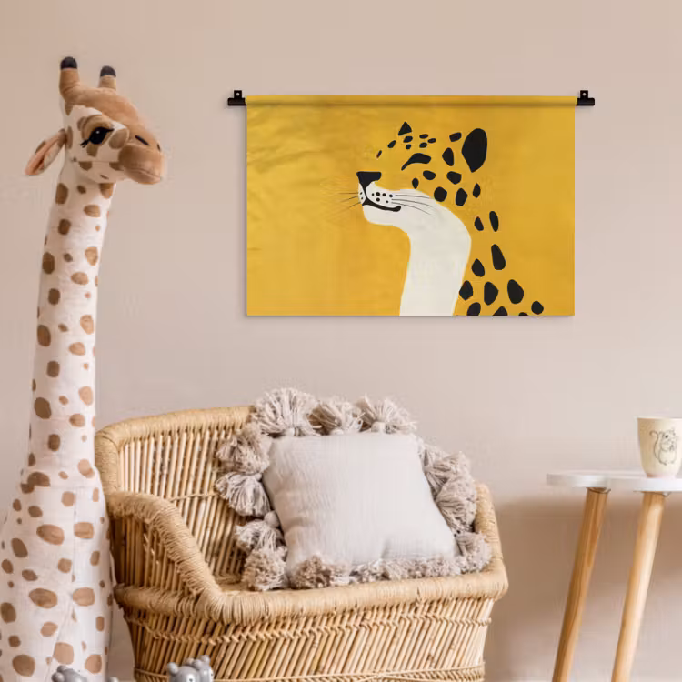 Wandkleed - Cheetah - Illustratie - Geel — 5