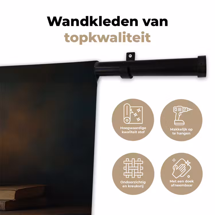 Wandkleed - Kaarsen - Stilleven - Rustiek - Boeken — 3