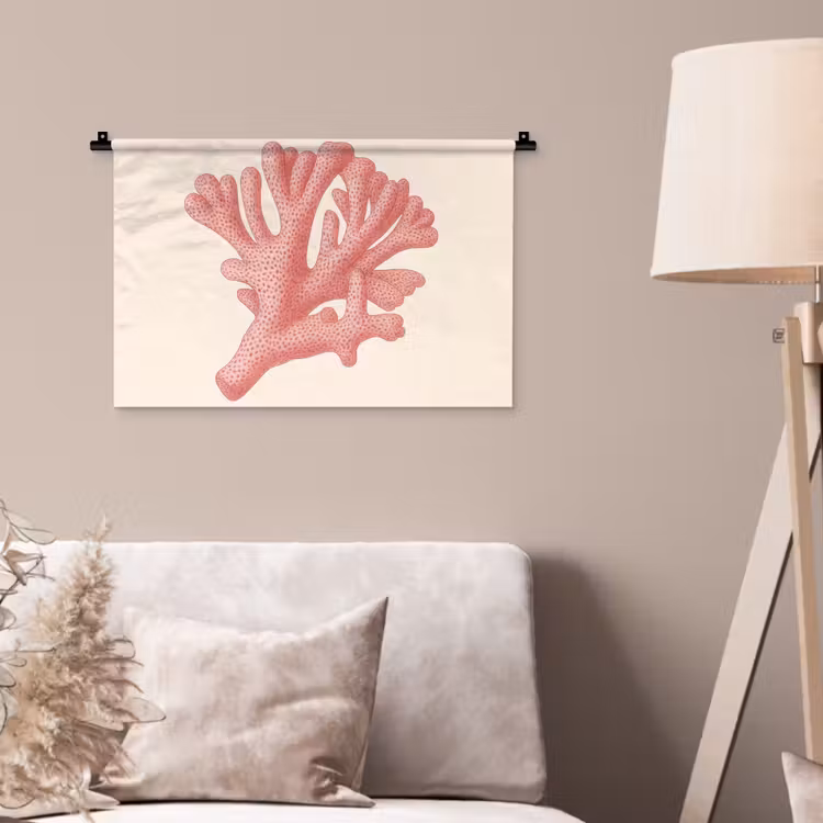 Wandkleed - Koraal - Stipjes - Roze — 2