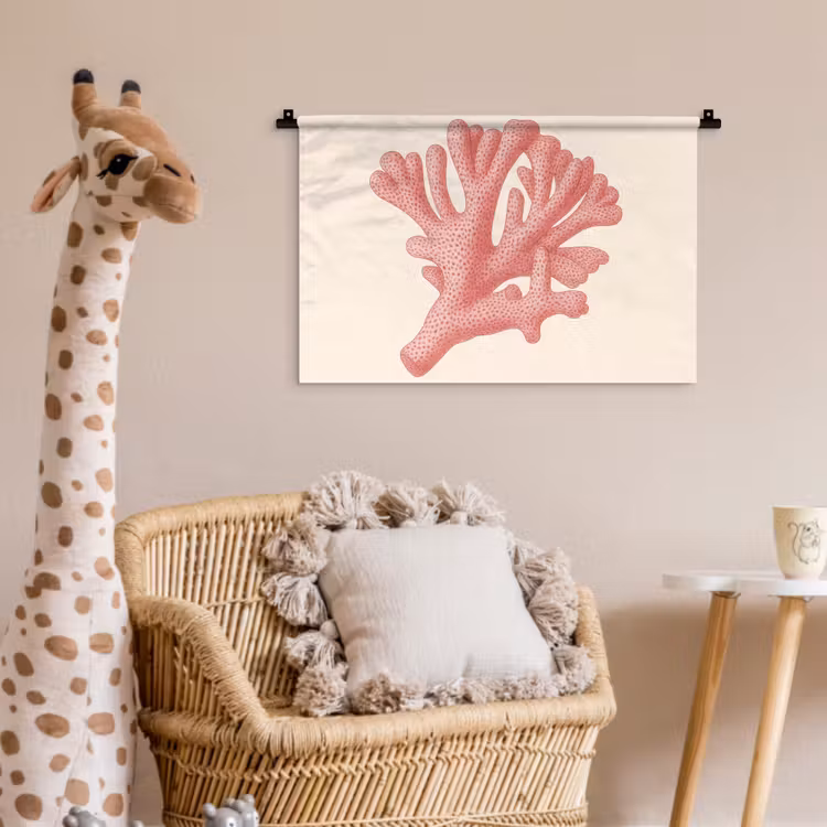 Wandkleed - Koraal - Stipjes - Roze — 5