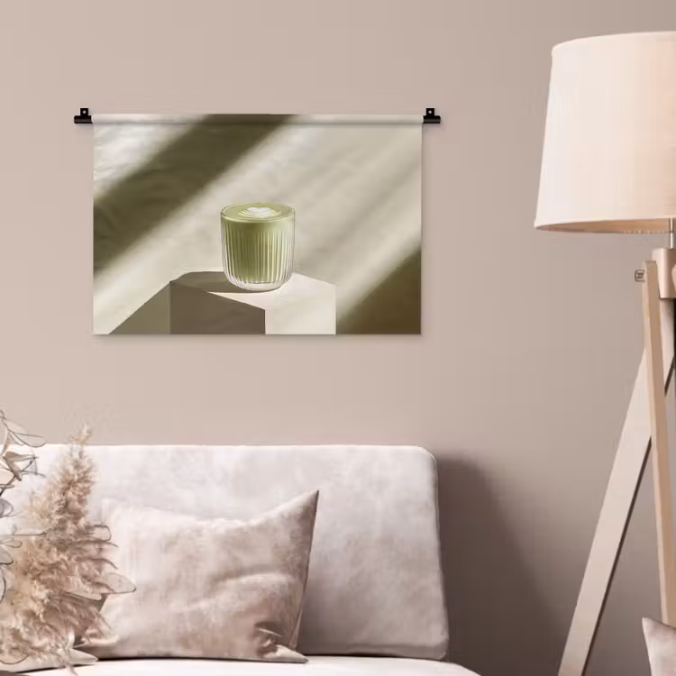 Wandkleed - Matcha - Glas - Groen - Minimalistisch — 2