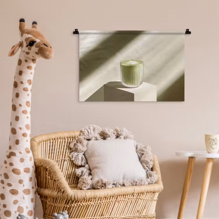 Wandkleed - Matcha - Glas - Groen - Minimalistisch — 5