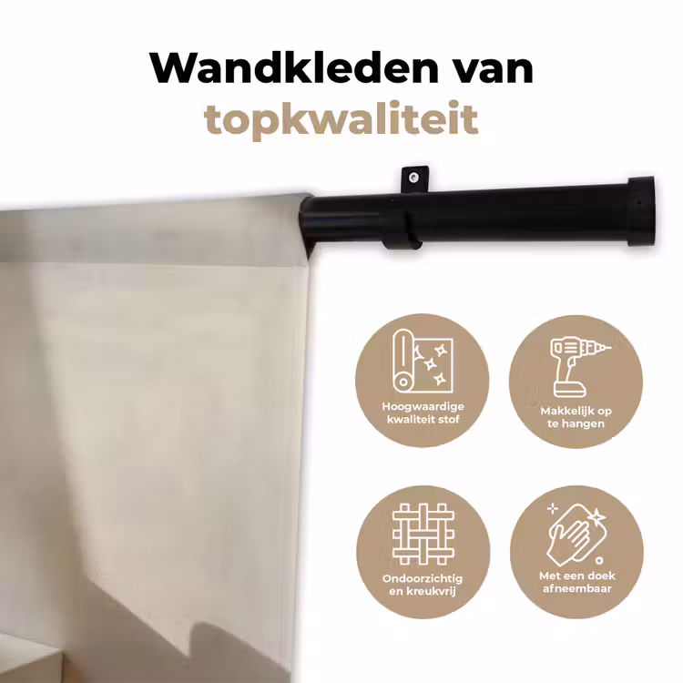 Wandkleed - Mok - Latte - Minimalistisch - Schaduw — 3