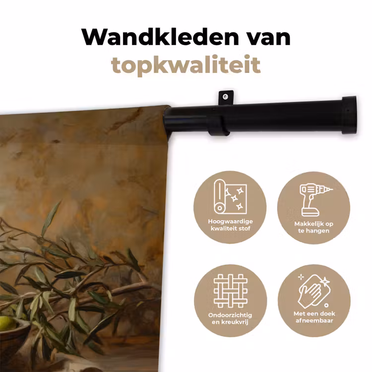 Wandkleed - Olijven - Stilleven - Vintage — 3