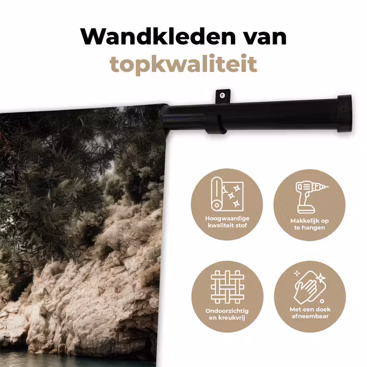 Wandkleed - Rotsen - Zee - Boom - Groen — 3
