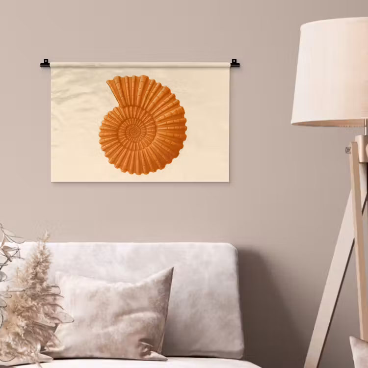 Wandkleed - Schelp - Oranje - Ribbels — 2