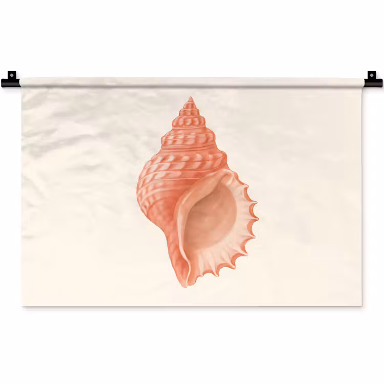 Wandkleed - Schelp - Roze - Structuur — 1