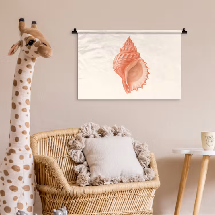 Wandkleed - Schelp - Roze - Structuur — 5