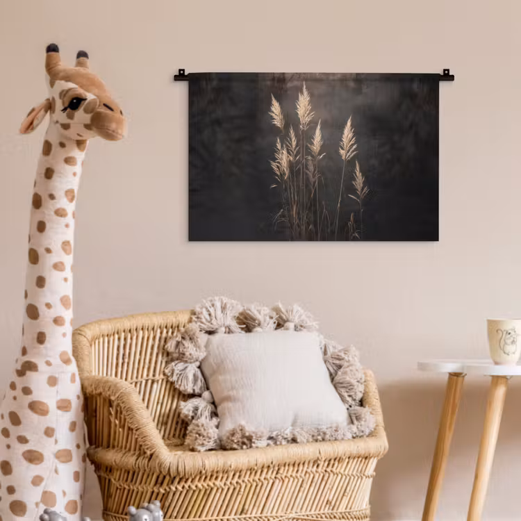 Wandkleed - Siergras - Pluimen - Verlichting - Zwart — 5