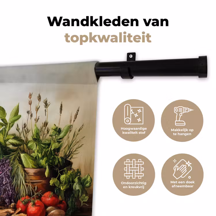 Wandkleed - Stilleven - Kruiden - Specerijen - Fruit - Kleurrijk — 3