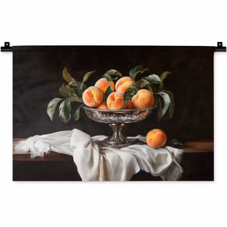 Wandkleed - Stilleven - Perziken - Vintage — 1
