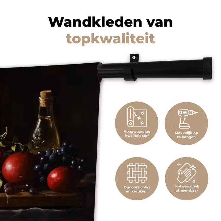 Wandkleed - Stilleven - Vintage - Borrelplank — 3