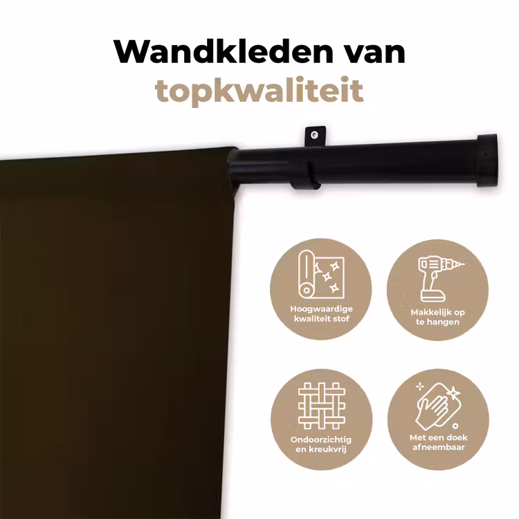Wandkleed - Takken - Katoen - Wit - Bollen — 3